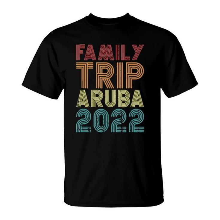Family Trip Aruba 2022 Vacation Matching Vintage Retro Cool  T-Shirt