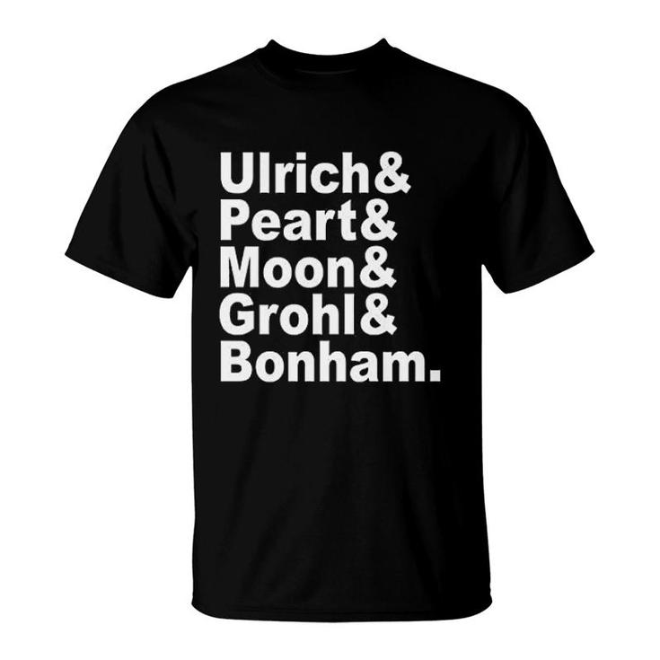 Famous Drummer And Percussion Names T-Shirt