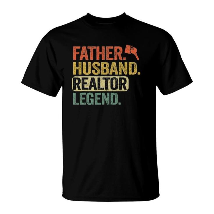 Father Husband Realtor Legend Men Vintage Real Estate Agent T-Shirt