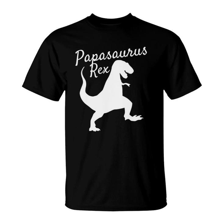 Father's Day Gift From Wife Son Daughter Kids Papasaurus T-Shirt