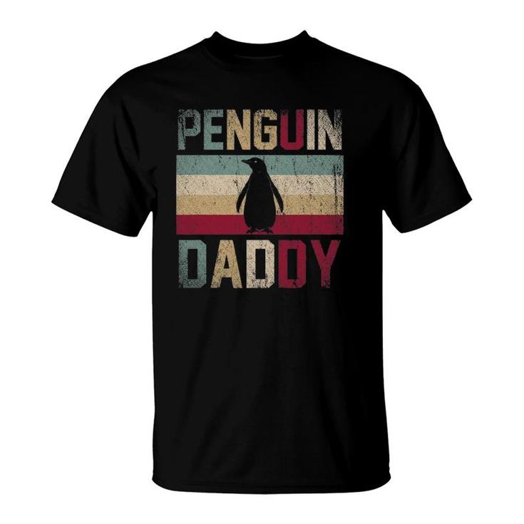 Father's Day Gift Idea Animal Lover Dad Retro Penguin T-Shirt