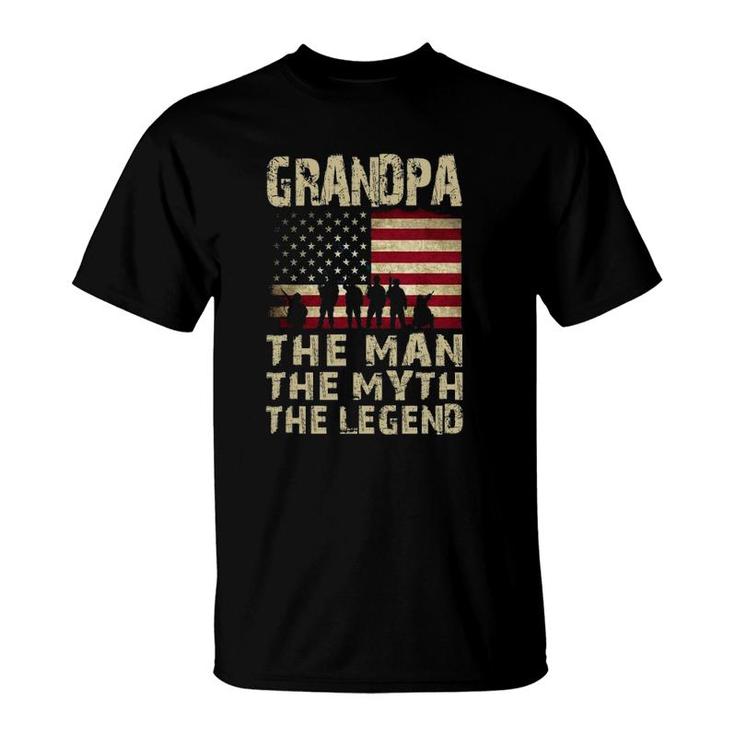 Father's Day Grandpa The Man Myth Legend T-Shirt