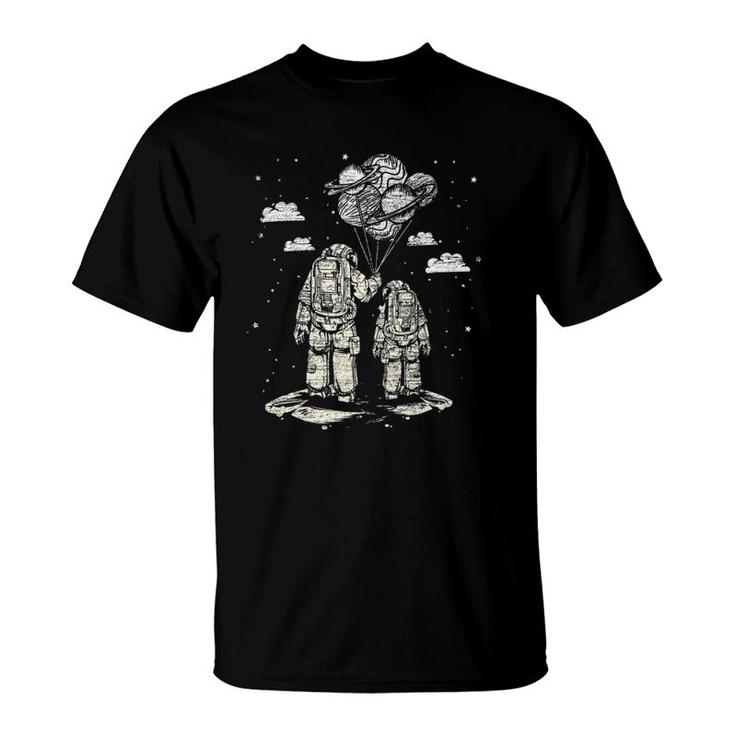 Father's Day Space Science Astronomy Lover Dad Son Astronaut T-Shirt