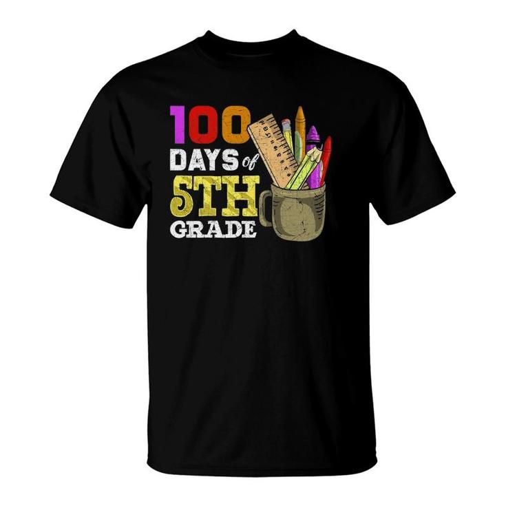 Fifth Grade Student Funny 100Th Day 100 Days Of School T-Shirt