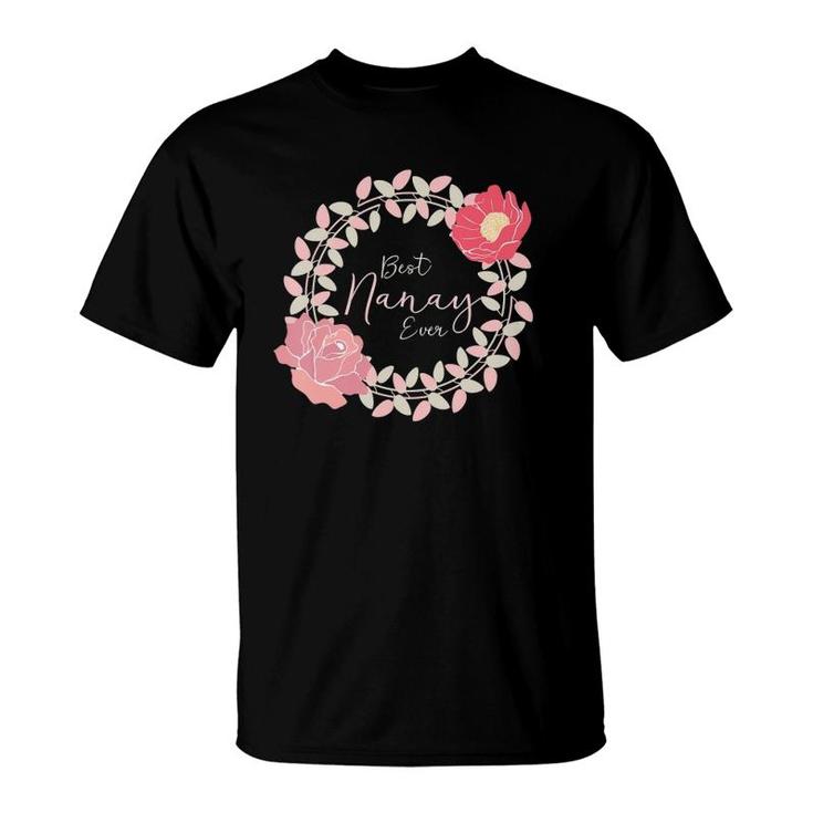 Filipina Mother Gif Nanay Tropical Flower T-Shirt