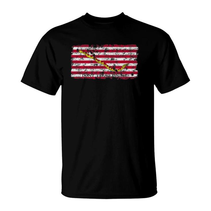 First Navy Jack Flag Snake Us Usa Gadsden United States T-Shirt