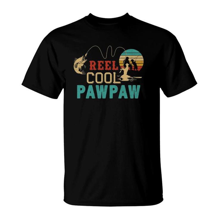 Fishing Reel Cool Pawpaw Father's Day Gift Fisherman Pawpaw  T-Shirt