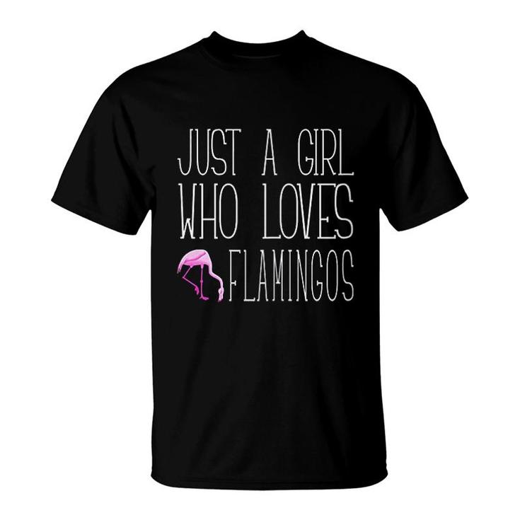 Flamingo Design Girl Who Loves Flamingos T-Shirt