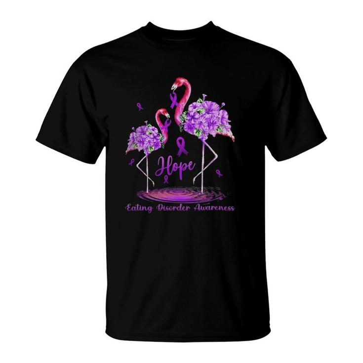 Flamingo Tropical Eating Disorder Awareness T-Shirt