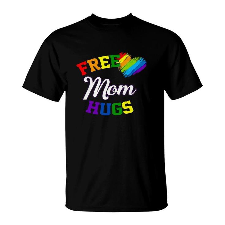 Free Mom Hugs Lgbt Gay Pride Heart T-Shirt