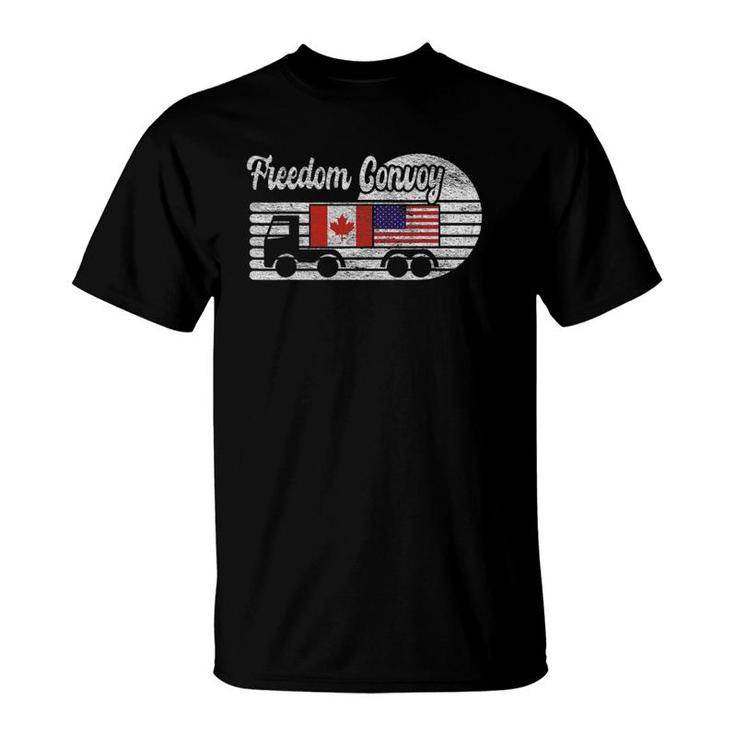 Freedom Convoy 2022 Canadian Trucker Tees Maple Leaf T-Shirt