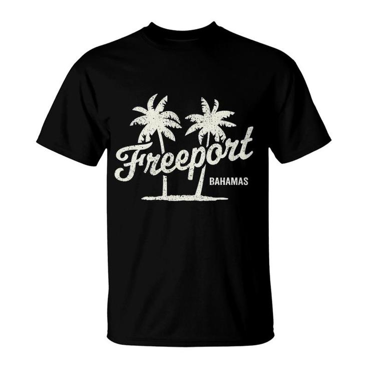 Freeport Bahamas Vintage 70S Palm Trees Graphic T-Shirt