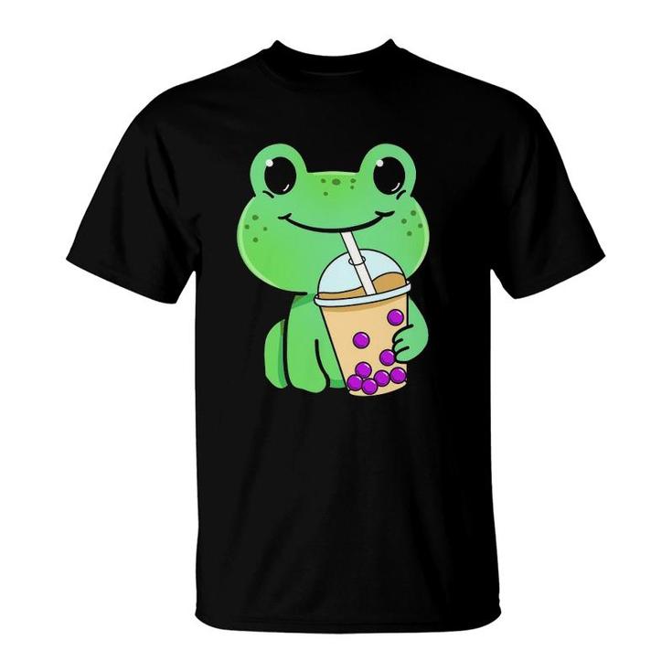 Frog Drinking Bubble Tea T-Shirt