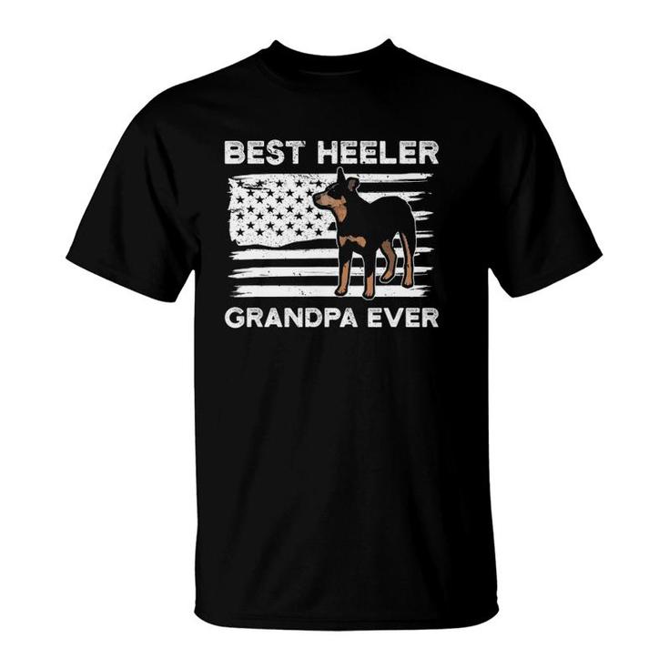 From Dog American Flag Heeler Grandpa Australian Cattle Dog T-Shirt