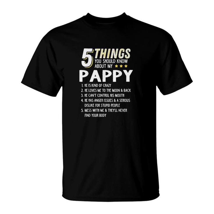 Funny 5 Things Grandpa T-Shirt