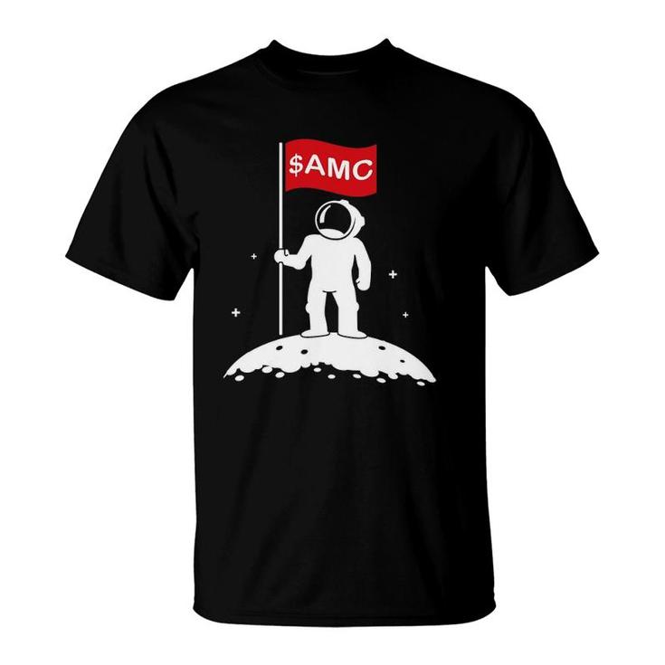 Funny Amc Stock Market Space Moon Astronaut T-Shirt
