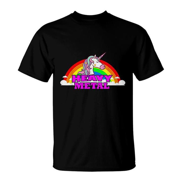 Funny Death Metal Unicorn Rainbow Gift Fantasy  T-Shirt