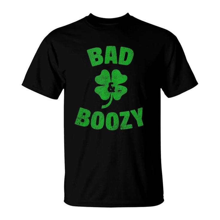 Funny Drinking St Patrick's Day Bad And Boozy Tank Top T-Shirt