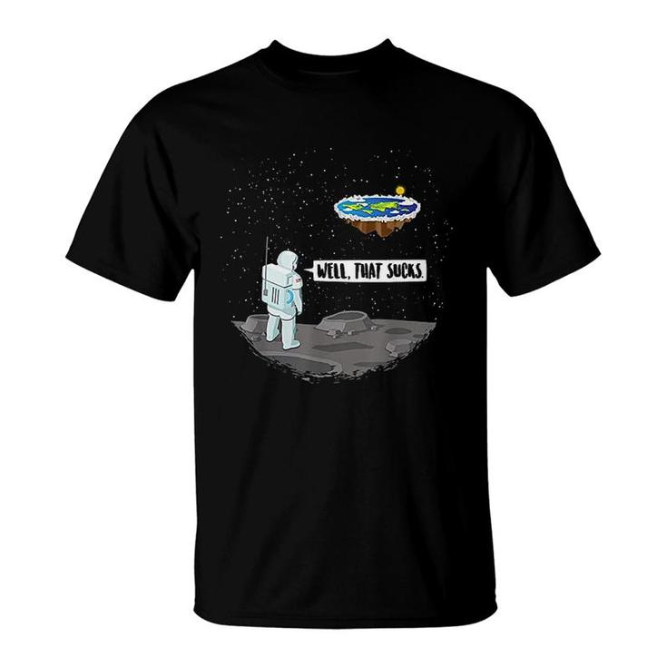 Funny Flat Earth Astronaut T-Shirt