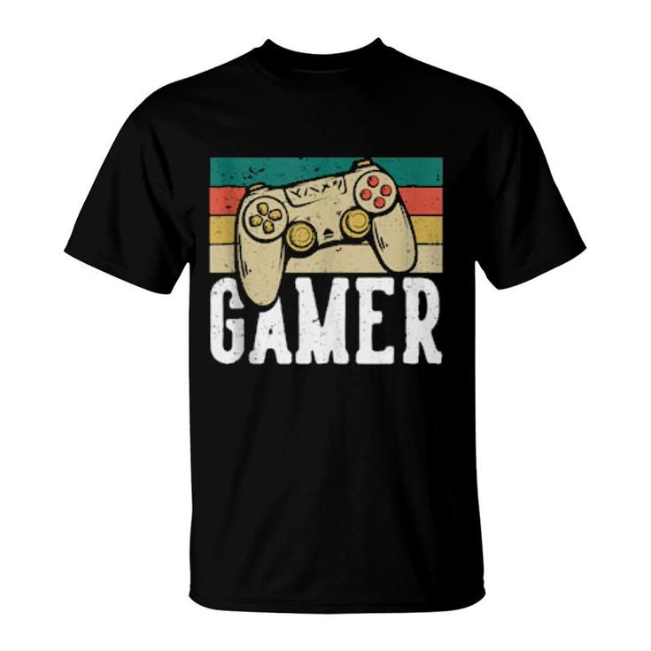 Funny Gamer Video Games Gaming Retro Vintage  T-Shirt