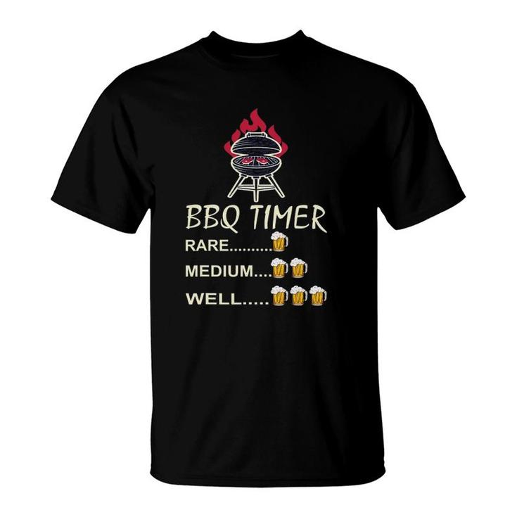 Funny Grill Father Bbq Timer Charcoal Barbecue T-Shirt