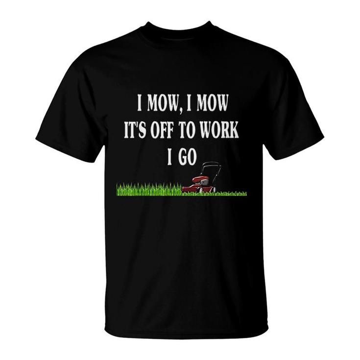 Funny Lawn Mowing Mower Grass Cutting Gardener Gifts TShirt Thegiftio