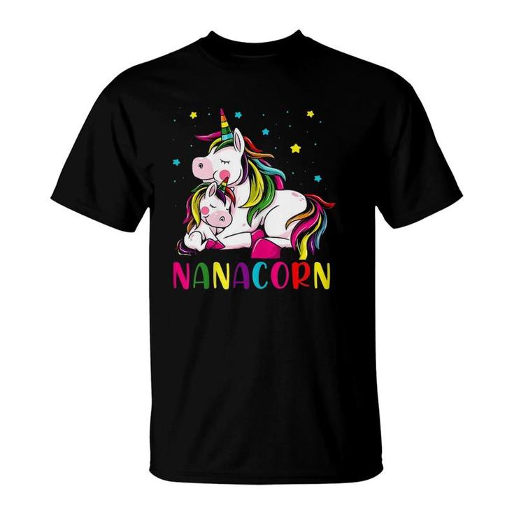 Funny Nanacorn Unicorn Costume Nana Mom Mother's Day T-Shirt