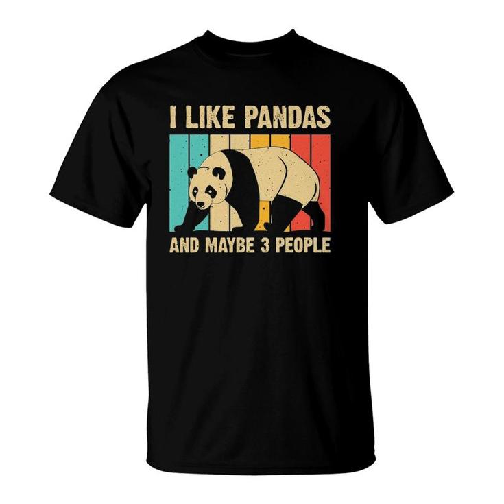 Funny Panda Design For Kids Boys Girls Panda Bear Lovers T-Shirt