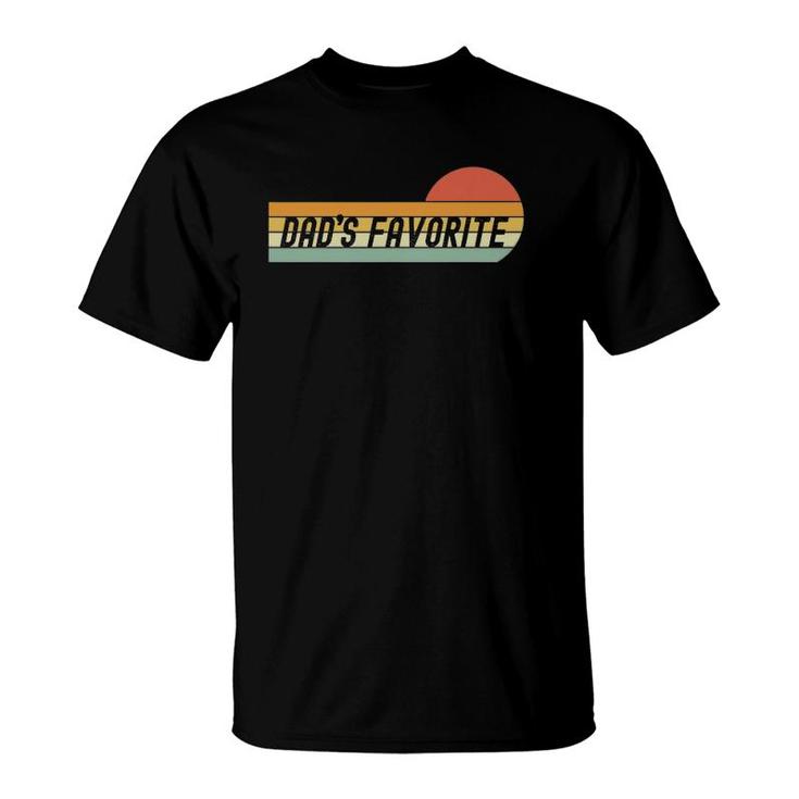 Funny Retro Dad's Favorite Son Or Daughter Father's Day T-Shirt