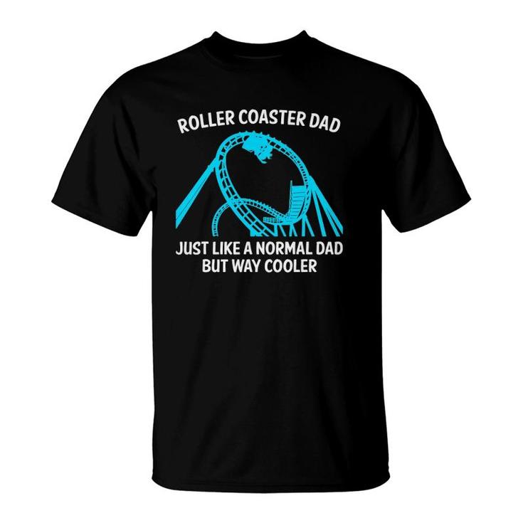 Funny Roller Coaster Designs For Dad Men Amusement Parks T-Shirt