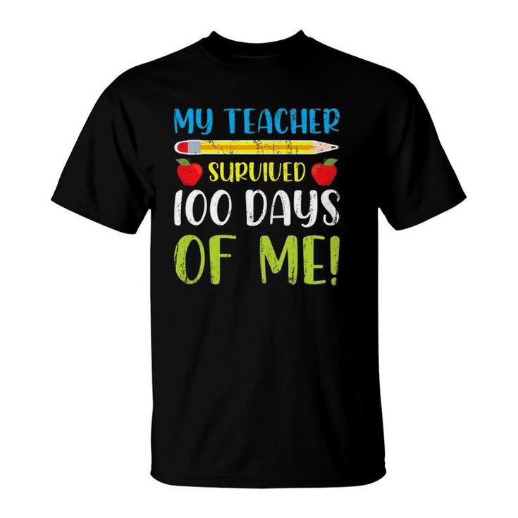Funny School Student Boys Girls Gift 100 Days Of School T-Shirt