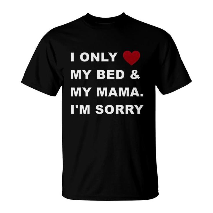 Futmtu Dog Shirts I Only Love My Bed My Mama Im Sorry Slogan Costume Letter Printed Vest For Small Dogs Puppy T-shirt