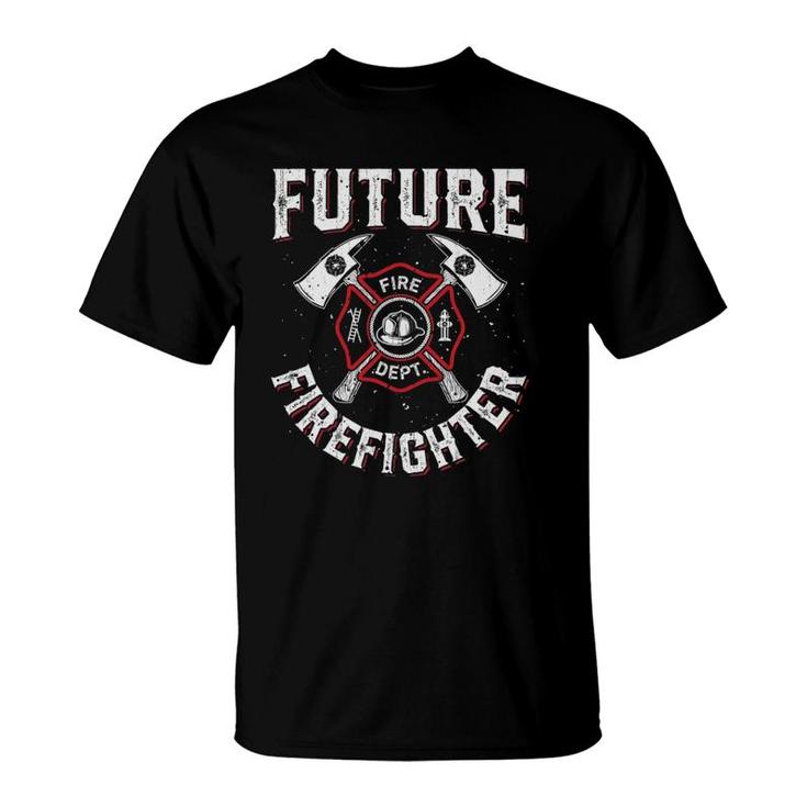 Future Firefighter Kids Boys Youth Men Funny Costume T-Shirt