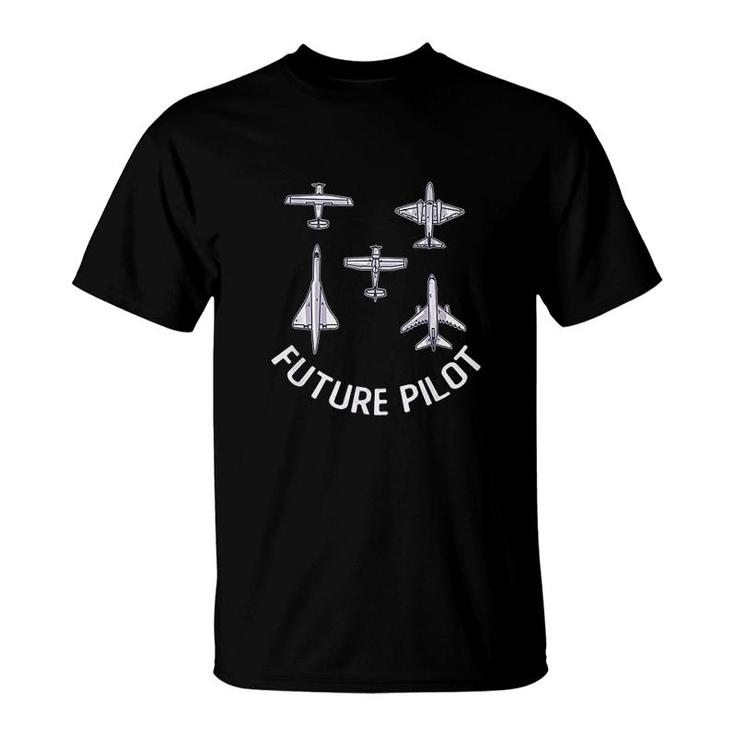 Future Pilot Fighter Jet Aircraft Airplane Plane T-Shirt