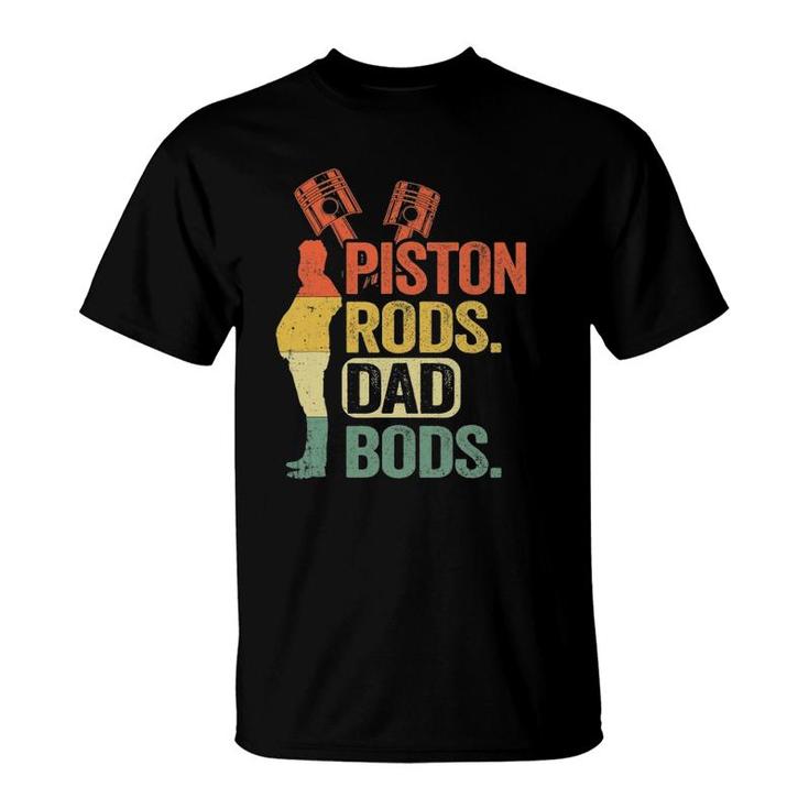Garage Vintage Mechanic Daddy Piston Rods And Dad Bods T-Shirt