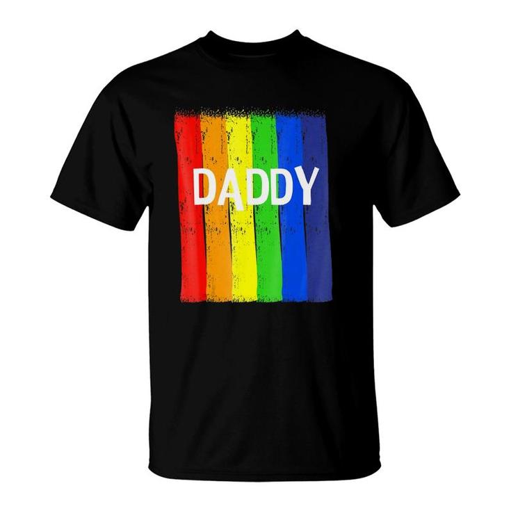 Gay Daddy Rainbow Lgbt Pride Month T-Shirt