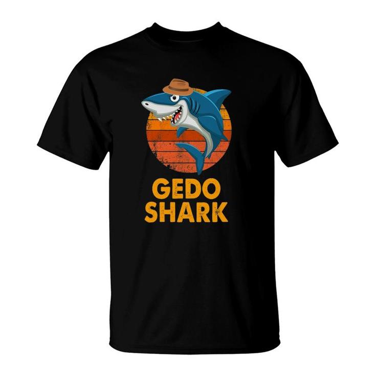 Gedo Shark Funny Vintage Papa Grandpa Father's Day Gifts T-Shirt