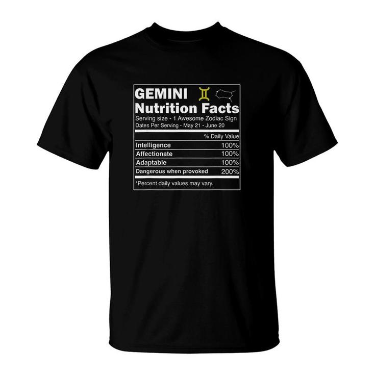 Gemini Nutrition Astrology T-Shirt