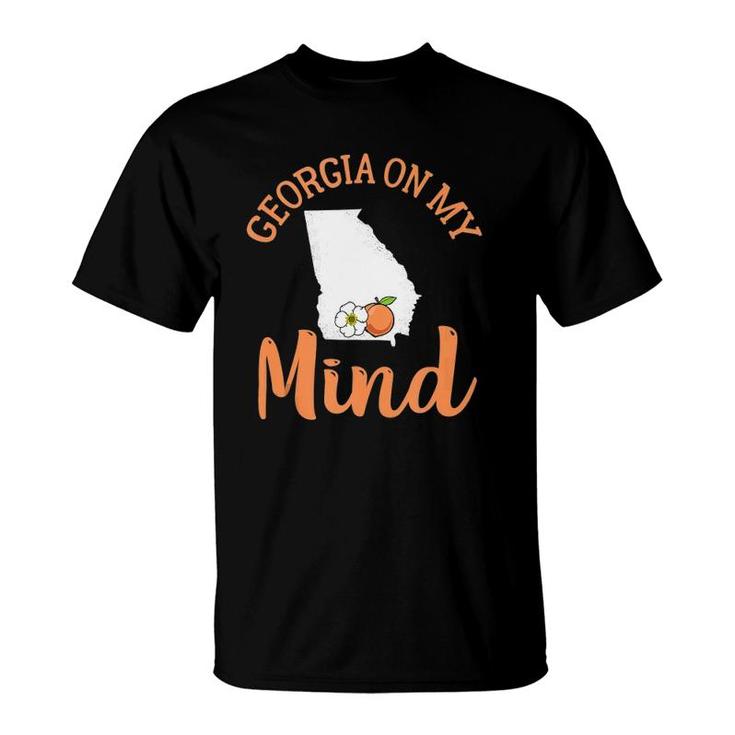 Georgia On My Mind Ga Atlanta Peach Funny Southern State Tank Top T-Shirt