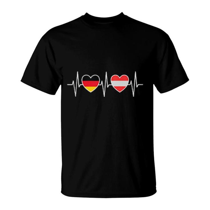 Germany And Austria Vorarlberg Flags  T-Shirt