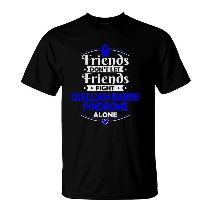 Gift For Guillain Barre Syndrome Patients Dark Blue Ribbon T-Shirt