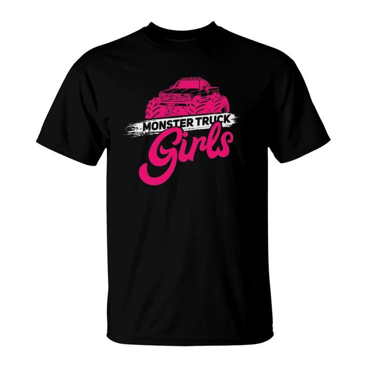 Girls Monster Truck - Motor Sports Big Trucks T-Shirt