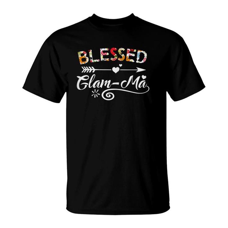 Glam-Ma - Blessed Glam-Ma Flower Mother's Day Gift T-Shirt