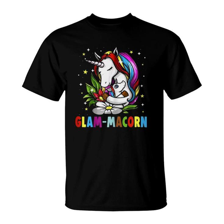 Glam-Macorn Unicorn New Baby Mother's Day Gif T-Shirt