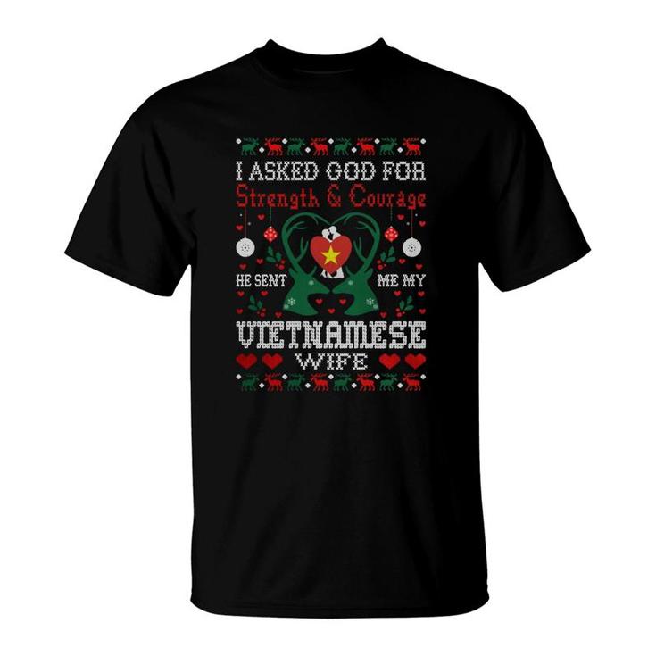 God Sent Vietnamese Wife Christmas Ugly Sweater Sweatshirt T-Shirt