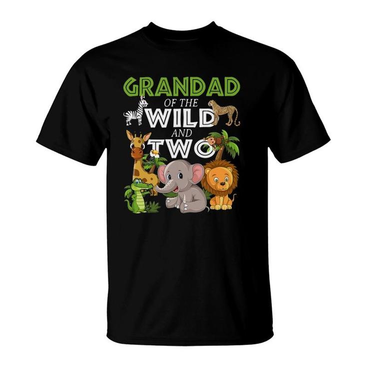 Grandad Of The Wild Two Zoo Birthday Safari Jungle Animal T-Shirt