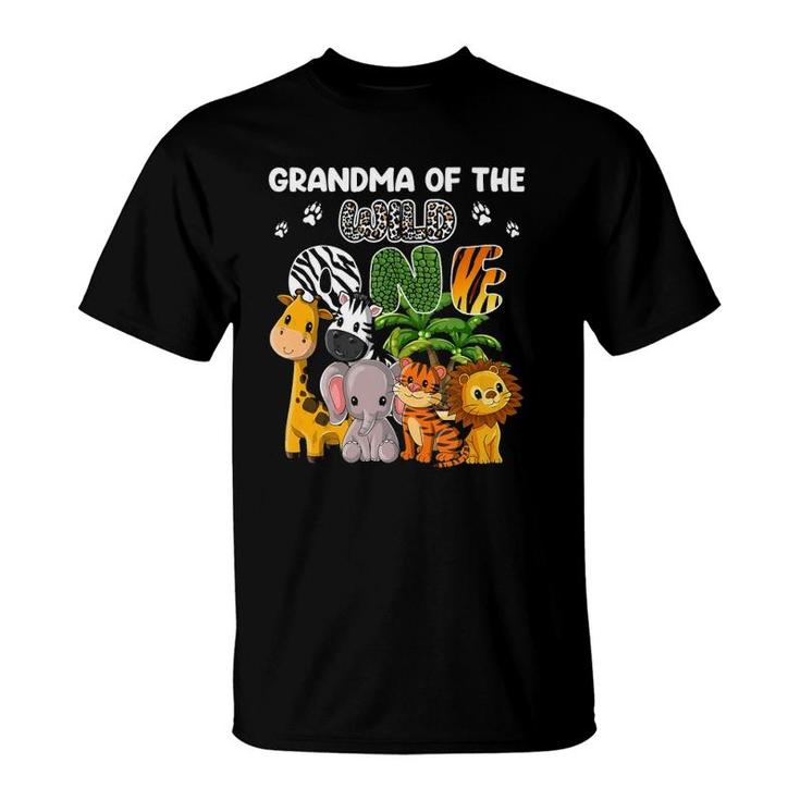 Grandma Of The Wild One Themed Safari Jungle Animal  T-Shirt