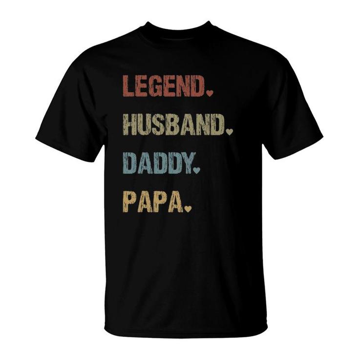 Grandpa Father's Day Legend Husband Dad Papa Vintage Retro T-Shirt