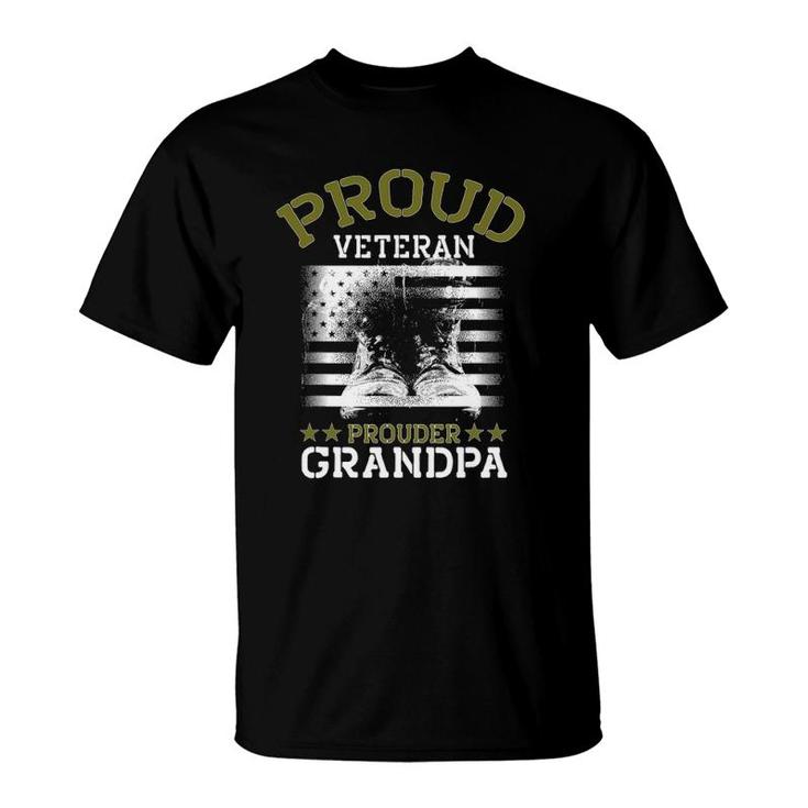Grandpa Proud Veteran - Grandpa Veteran Grandfather Gift T-Shirt