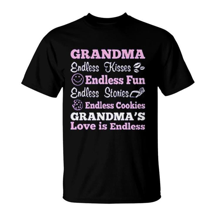 Grandparent Grandma Endless Kisses T-Shirt